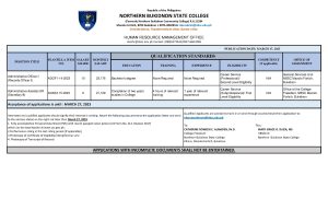 HIRING FOR PLANTILLA POSITION (ADMINISTRATIVE OFFICER I, ADMINISTRATIVE ASSISTANT III)