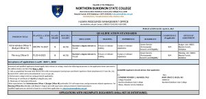 HIRING FOR PLANTILLA POSITION (BUDGET OFFICER III, PLANNING OFFICER III)