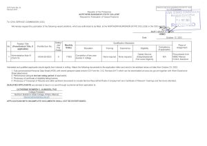 HIRING FOR PLANTILLA POSITION (ADAS 6)
