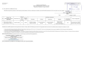 HIRING FOR PLANTILLA POSITION (ADOF V PROCUREMENT)
