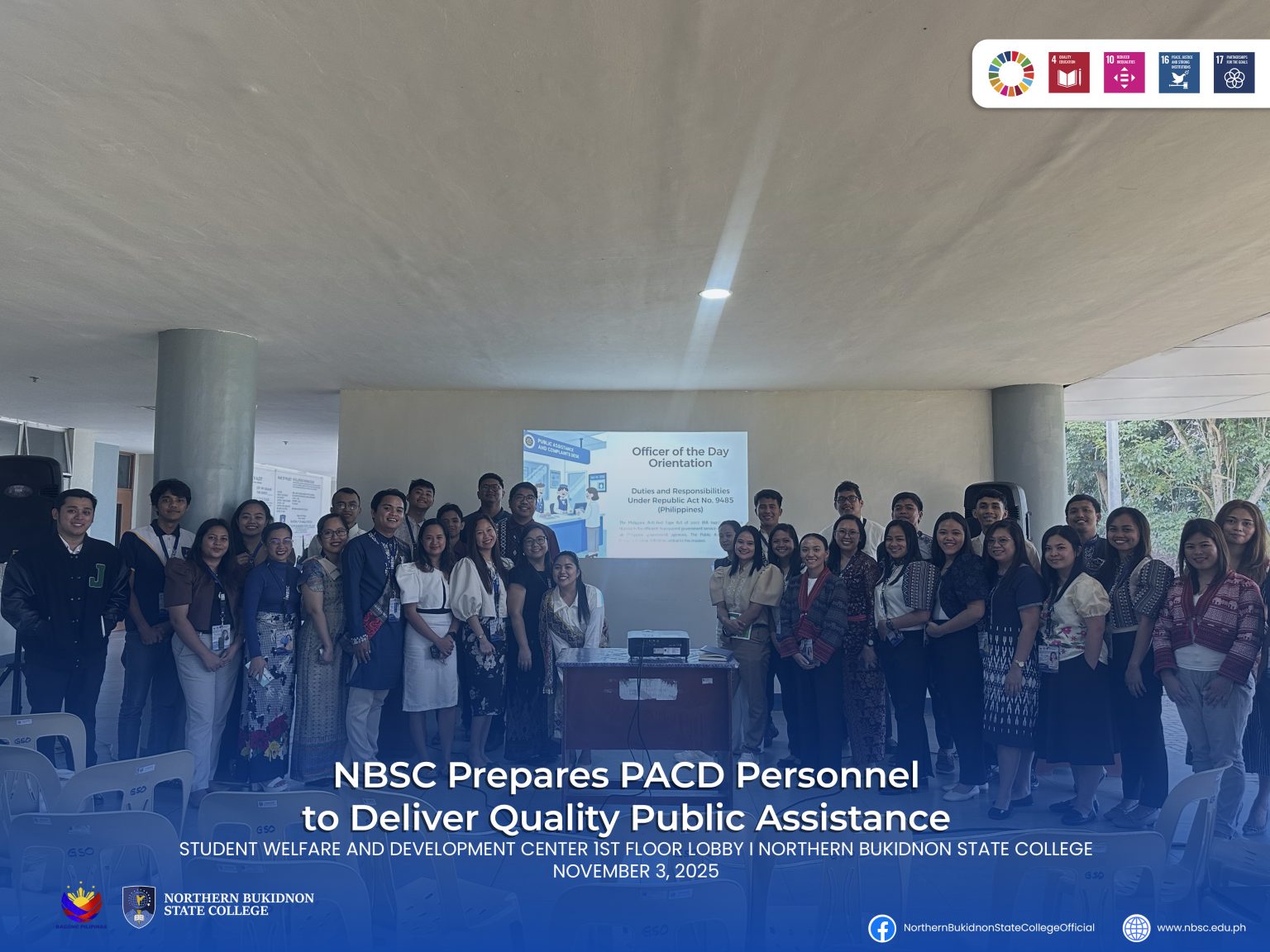 NBSC Prepares PACD Personnel to Deliver Quality Public Assistance ...
