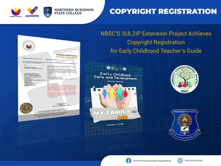NBSC’s SuL₂IP Extension Project Achieves Copyright Registration for Early Childhood Teacher’s Guide